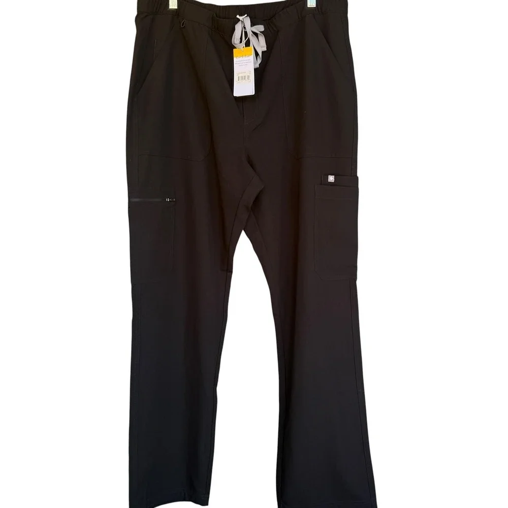 FIGS Pants Mens XL Black Cairo Cargo Scrub Technical Collection Workwear Stretch